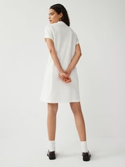 Fred Perry Womens Lace Tape Pique White Dress - Image 2 of 4