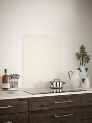 Splashback Cotton Cream Glass Kitchen Splashback 60x75cm - Image 1 of 5