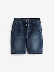 Dark Blue/Light Blue Jersey Denim Shorts 2 Pack (3-16yrs) - Image 2 of 5