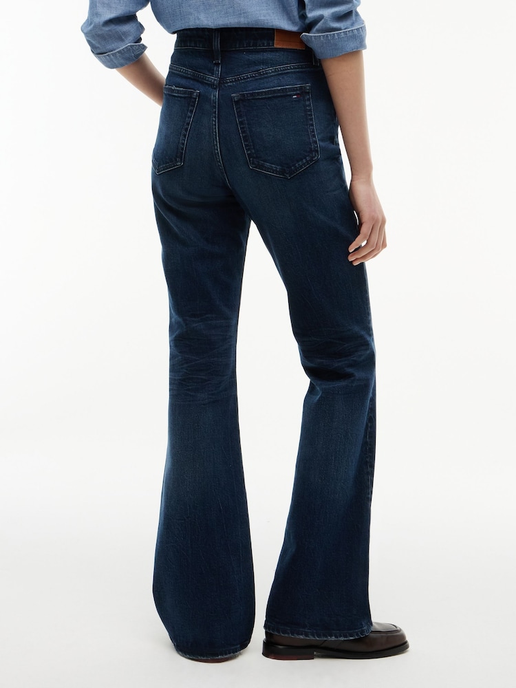 Tommy Jeans Blue Sylvia High Rise Bootcut Faded Jeans - Image 2 of 5