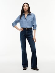 Tommy Jeans Blue Sylvia High Rise Bootcut Faded Jeans - Image 3 of 5