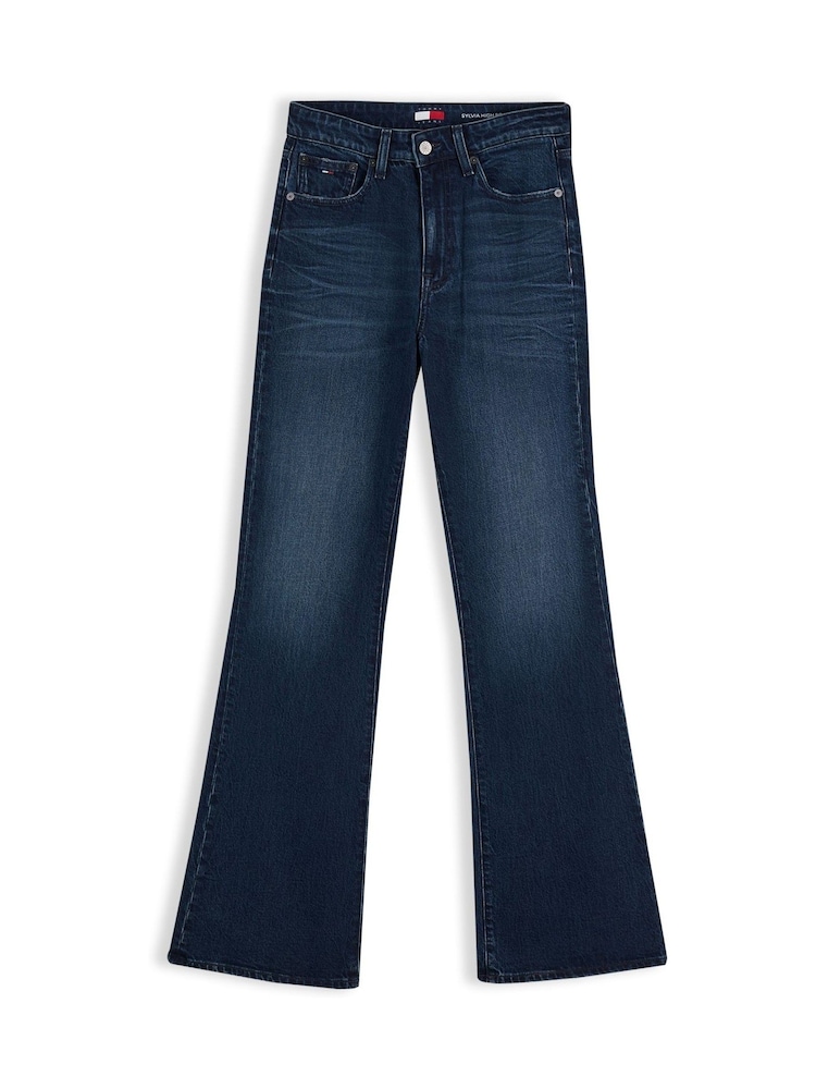 Tommy Jeans Blue Sylvia High Rise Bootcut Faded Jeans - Image 5 of 5