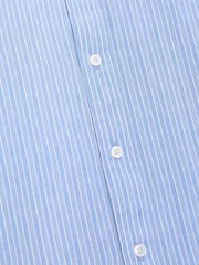 French Connection Blue Cotton Striped Button Long Sleeve Shirt - Image 6 of 6