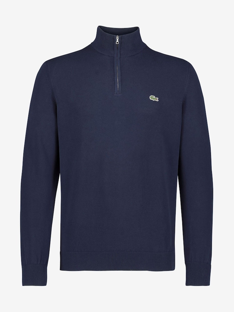 Lacoste 100% Cotton Quarter Zip Jumper - Image 5 of 5