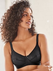Black Total Support Non Wire Full Cup Ultimate Comfort Bra B-H - Image 1 of 4