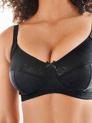 Black Total Support Non Wire Full Cup Ultimate Comfort Bra B-H - Image 3 of 4