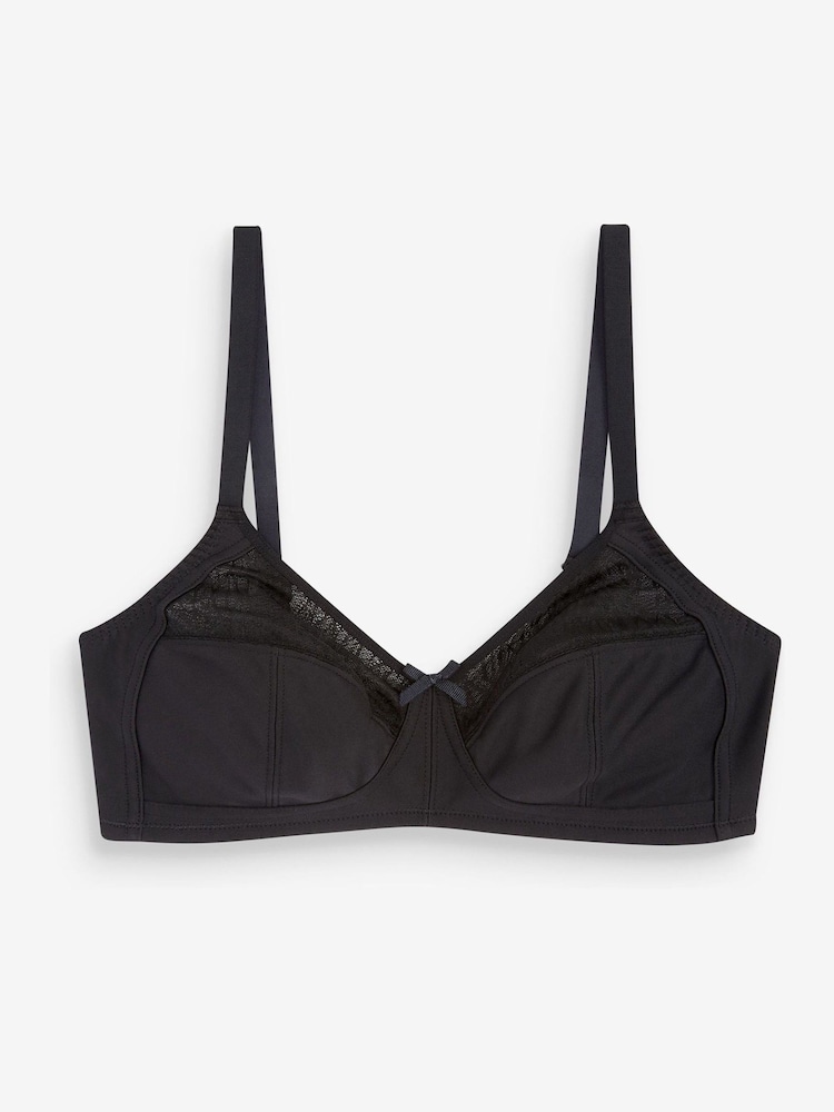 Black Total Support Non Wire Full Cup Ultimate Comfort Bra B-H - Image 4 of 4