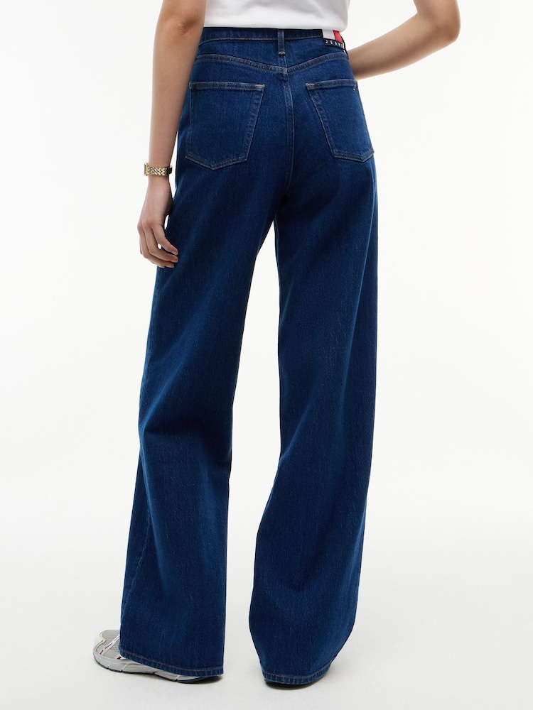 Tommy Jeans Blue Claire High Rise Wide Jeans - Image 2 of 6 Tommy Jeans Blue Claire High Rise Wide Jeans - Image 2 of 6