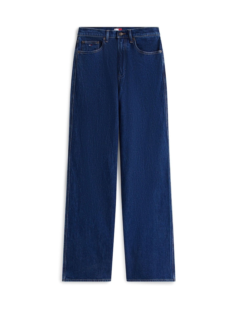 Tommy Jeans Blue Claire High Rise Wide Jeans - Image 6 of 6 Tommy Jeans Blue Claire High Rise Wide Jeans - Image 6 of 6