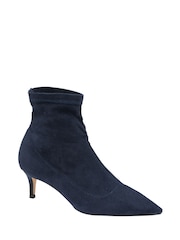 Ravel Navy Blue Imi Suede Sock Ankle Boots - Image 1 of 4