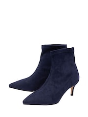 Ravel Navy Blue Imi Suede Sock Ankle Boots - Image 2 of 4