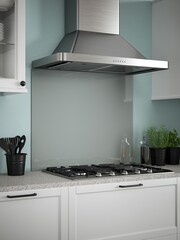 Splashback Slate Grey Glass Kitchen Splashback 90x75cm - Image 1 of 5