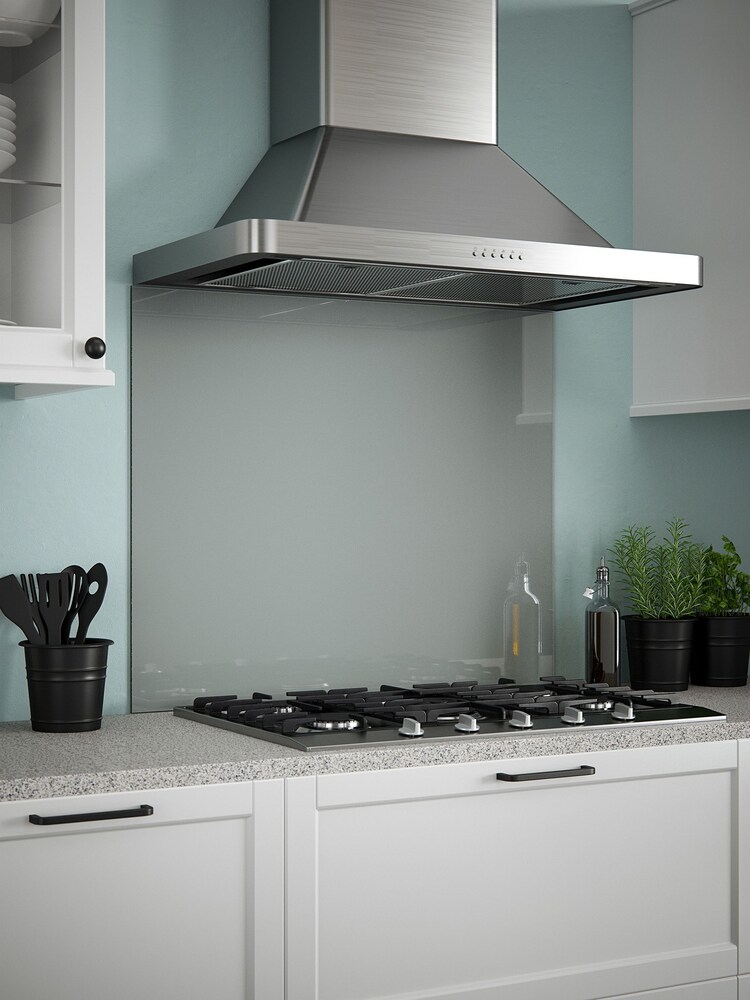 Splashback Slate Grey Glass Kitchen Splashback 90x75cm - Image 1 of 5