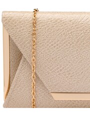 Lotus Natural Clutch Bag with Chain - Image 1 of 4