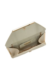 Lotus Natural Clutch Bag with Chain - Image 2 of 4