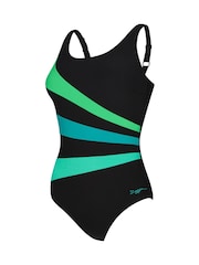 Zoggs Black Adjustable Scoopback Swimsuit with Fixed Foam Cups and Tummy Control - Image 5 of 6