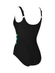 Zoggs Black Adjustable Scoopback Swimsuit with Fixed Foam Cups and Tummy Control - Image 6 of 6