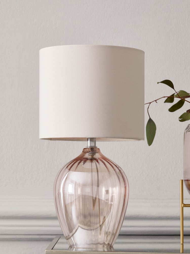 Pink Peony Small Table Lamp - Image 1 of 7