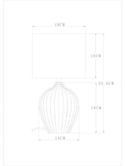 Pink Peony Small Table Lamp - Image 7 of 7