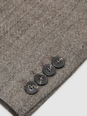 Atelier Grey Wool Woven Relaxed Double-Breasted Blazer - Bilde 7 av 7