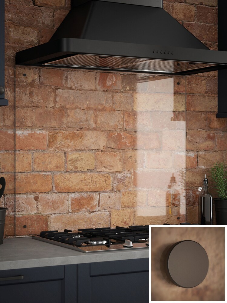 Splashback Bronze Clear Glass Splashback Caps 90x75cm - Image 1 of 4