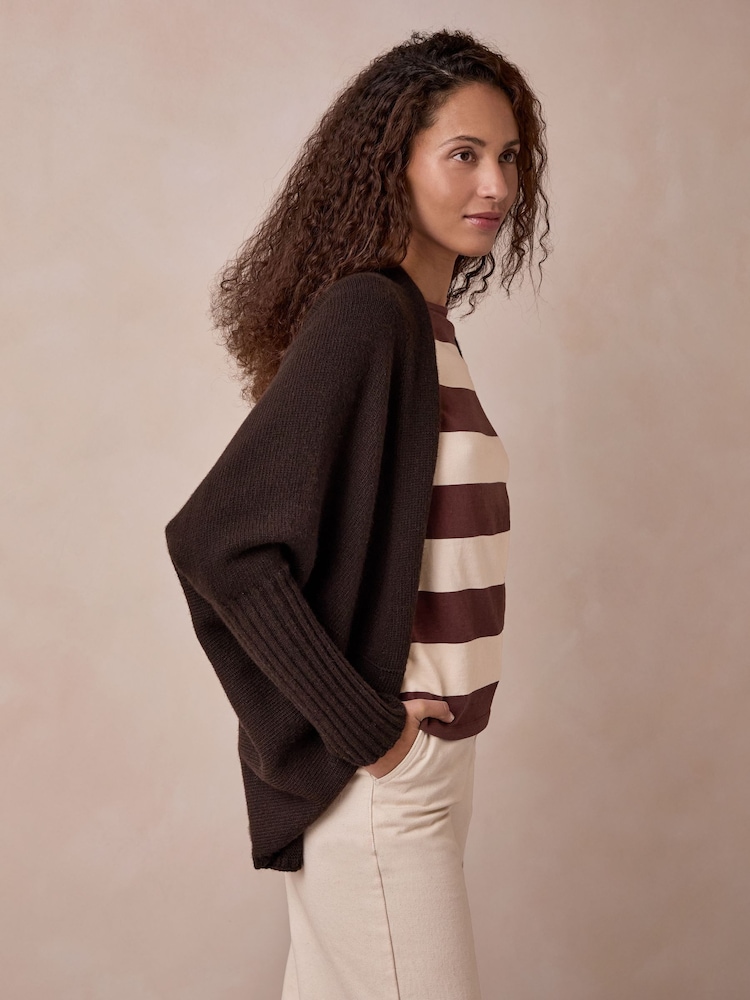 Celtic & Co. Brown Supersoft Cocoon Cardigan - Image 1 of 9 Celtic & Co. Brown Supersoft Cocoon Cardigan - Image 1 of 9