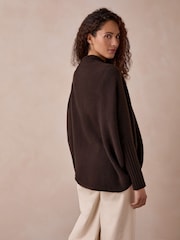 Celtic & Co. Brown Supersoft Cocoon Cardigan - Image 5 of 9