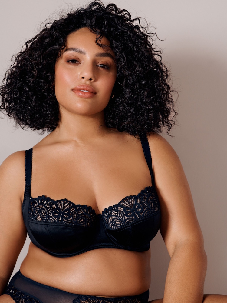 Neutral/Navy Blue Ultimate Support F-K Cup Non Pad Full Cup Bras with Side Support 2 Pack - Image 2 of 13