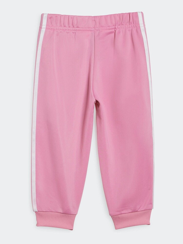 adidas Pink/White Kids Sportswear Essentials All-Over Printed Tracksuit - Image 3 of 6