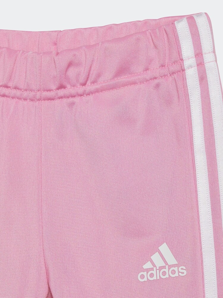 adidas Pink/White Kids Sportswear Essentials All-Over Printed Tracksuit - Image 6 of 6
