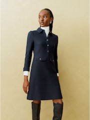 Hobbs Blue Adelia Ponte Dress - Image 1 of 6