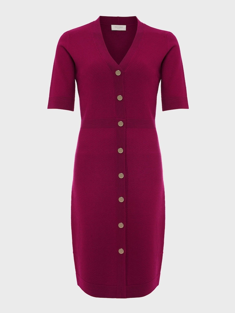 Hobbs Purple Marianne Dress - Image 5 of 5