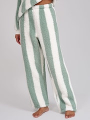 Verde - Conjunto Loungeable de jersey Borg y pantalones Wide Leg - Imagen 4 de 4