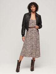 Superdry Bedrucktes Midi-Trägerkleid mit Knöpfen - Bild 1 von 5