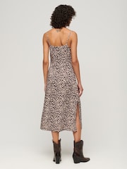 Superdry Bedrucktes Midi-Trägerkleid mit Knöpfen - Bild 2 von 5