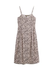 Superdry Bedrucktes Midi-Trägerkleid mit Knöpfen - Bild 4 von 5