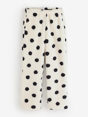 Loungeable White Borg Jumper & Wide Leg Trousers Lounge Set - Image 9 of 9