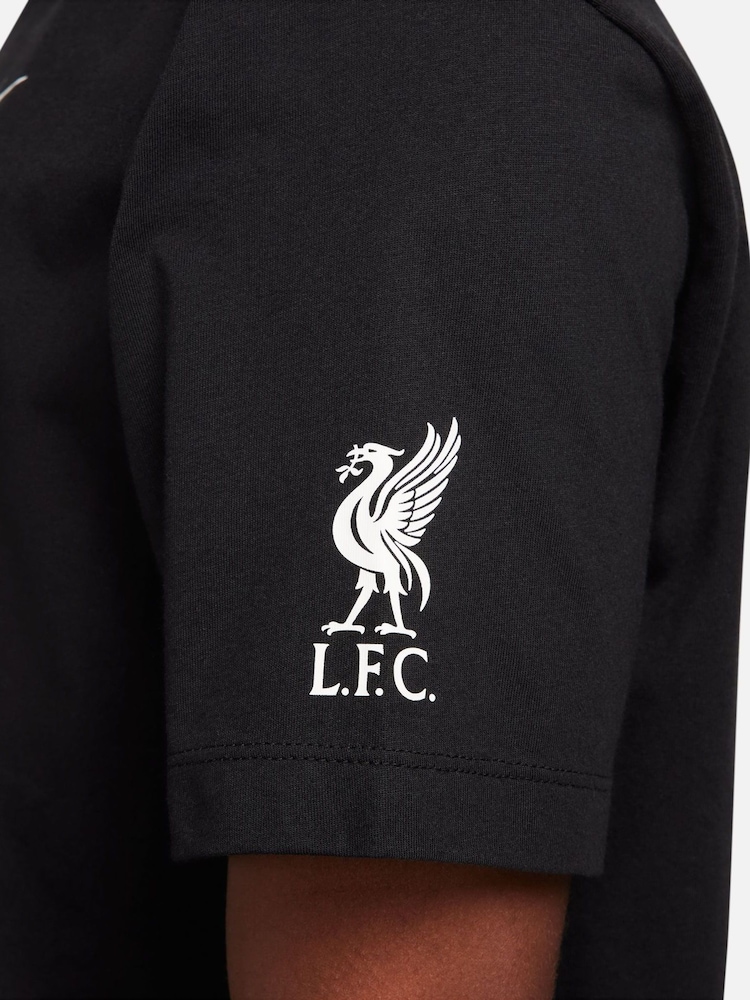 Nike Black Liverpool FC T-Shirt - Image 5 of 5 Nike Black Liverpool FC T-Shirt - Image 5 of 5