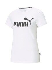 Puma White ESS Logo 100% Cotton T-Shirt - Image 6 of 7