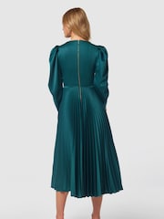 Closet London Blue Pleated Midi Dress - Image 2 of 4