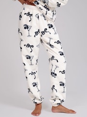 Loungeable Martini Bow Luxury Fleece Hoodie and Joggers Lounge Set - 6суретінің 6 суреті