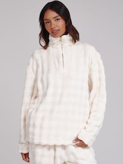 Loungeable Luxury Bubble Fleece Quarter Zip and Trousers Lounge Set - Obrázek 4 z 6