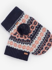 Barbour® Pink/Black Fairisle Pattern Knitted Dog Jumper - Image 4 of 8