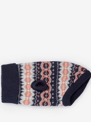 Barbour® Pink/Black Fairisle Pattern Knitted Dog Jumper - Image 6 of 8