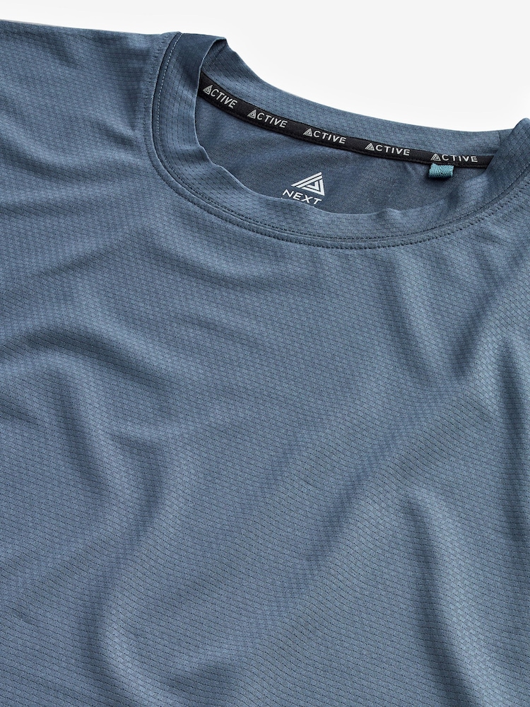 Bleu - Active Gym Texture Training T-Shirt - Image 11 of 11