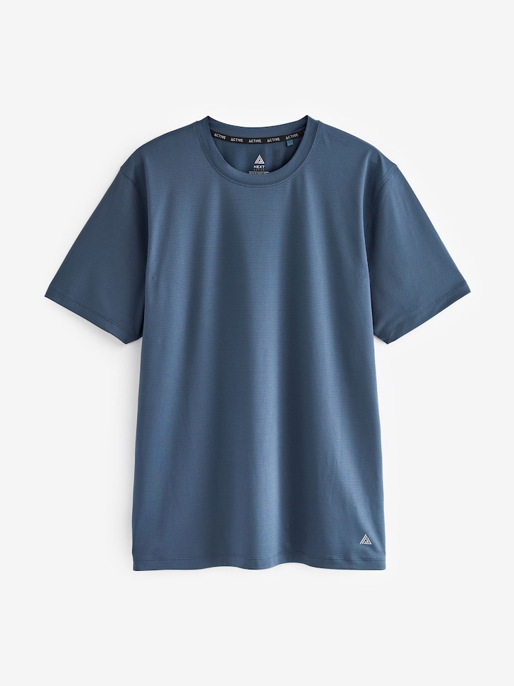 Bleu - Active Gym Texture Training T-Shirt - Image 9 of 11