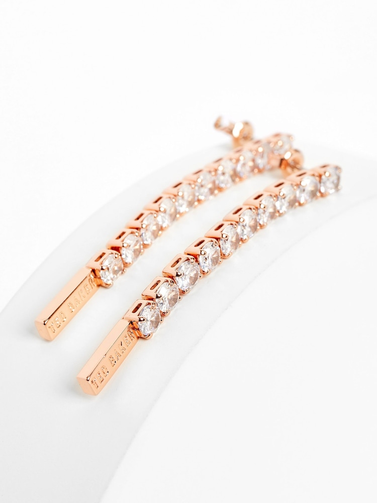 Ted Baker Pink MELLSIE Crystal Drop Earrings - Image 1 of 3
