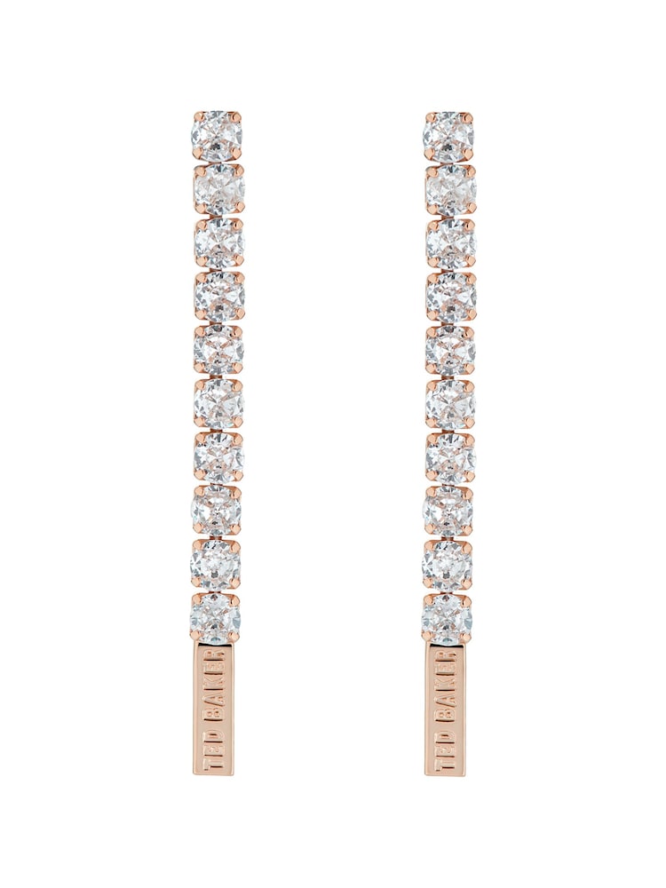 Ted Baker Pink MELLSIE Crystal Drop Earrings - Image 2 of 3