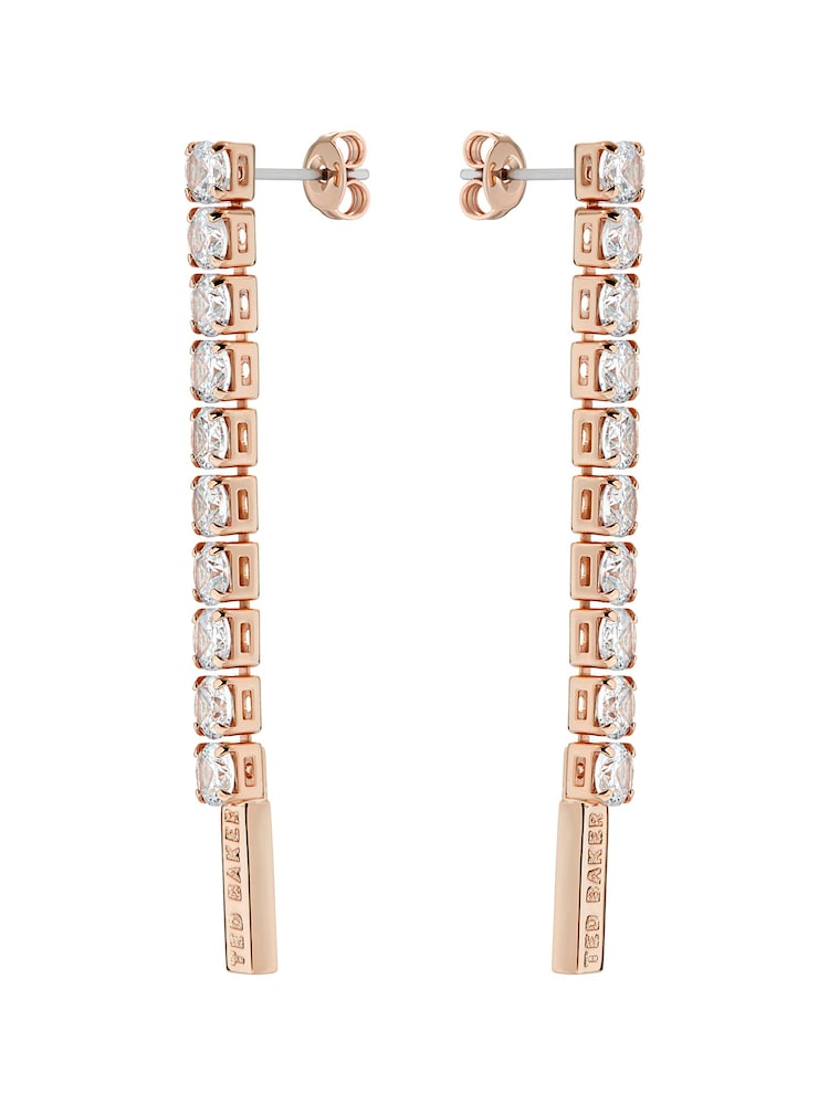Ted Baker Pink MELLSIE Crystal Drop Earrings - Image 3 of 3