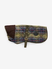 Barbour® Green 100% Cotton Tartan Quilted Dog Coat - Image 1 of 7